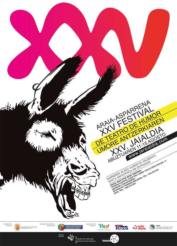 Diseño de cartel para el festival de teatro de humor de Araia